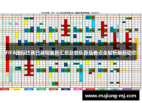 FIFA国际比赛日赛程更新汇总及各队备战看点全解析最新动态 FIFA国际比赛日赛程更新汇总及各队备战看点全解析最新动态